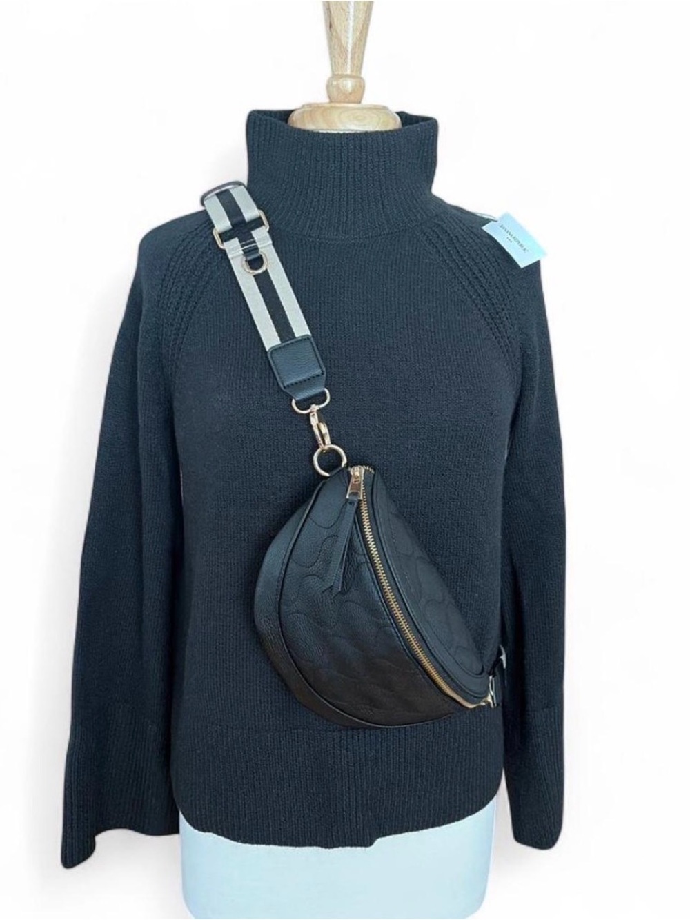 Banana Republic Black Mockneck Sweater